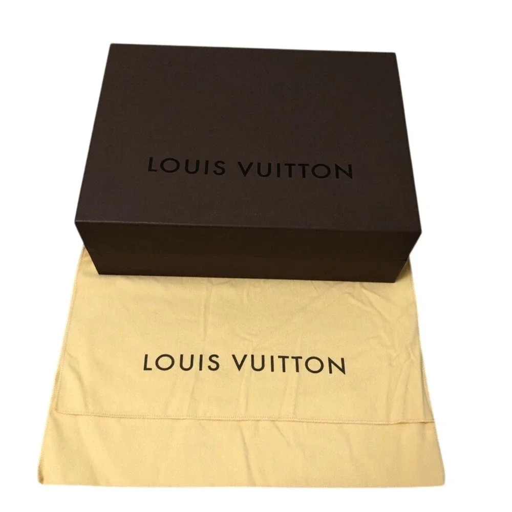Louis Vuitton Shoe Box and Dust Bag Brown Yellow Packaging Set 13.25x9.5x4.5